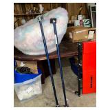 Pair of Blue Telescopic Support Poles with Mounting Brackets