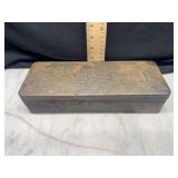 Vintage embossed metal box