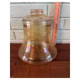 1976 Bicentennial Liberty Bell Carnival glass cookie jar