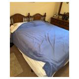 King Size Wooden spindle headboard bed frame