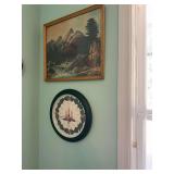 Framed puzzle and christmas clock