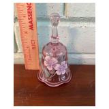 Fenton dusty rose hand painted bell