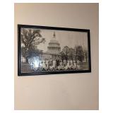 Framed photograph of group at US Capitol