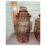 Pink Mr. Peanut Planters Peanut Glass Jar