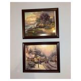 Thomas Kinkade framed print set of 2
