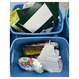 2 totes of Christmas, boxes and cake rounds