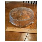Heavy Crystal footed round Cake Stand