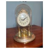 Elgin quartz anniversary clock under glass dome