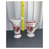 Souvenir Nashville mug and Branson vase set