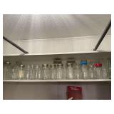Shelf of clear jars