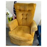 Vintage Gold Velvet Chair