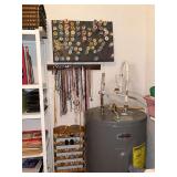 2 wall Hanging Thread Spool Racks and Beads-Water Heater not included