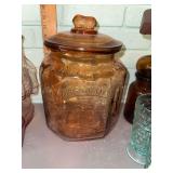 Pink Planters Peanut Glass Jar