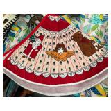 Vintage Quilted Christmas Tree Skirt