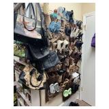 Collection of Shoes, Purses and Rolling Luggage