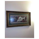Framed floral still life print