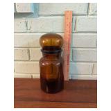 Amber Jar with Bubble Lid