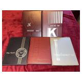 Set of 5 school yearbooks including Aggie 
