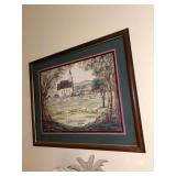 Church and Sheep Print