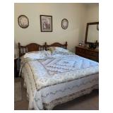 King size bed spread and sham set