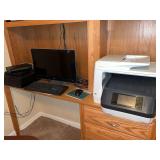 HP OfficeJet Pro printer and HP computer monitor setup