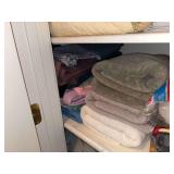 Assorted linens and craft stuffing