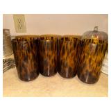 Set of 4 Tortoise Drinking Glasses
