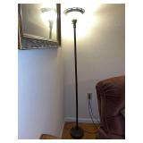 Floor lamp with torchiere shade