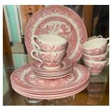 Churchill Willow Rose China 5plc setting 15pcs total