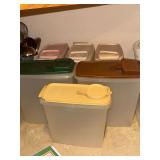 Group pf Tupperware Cereal Containers