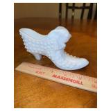 Fenton Milk Glass Shoe