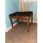 Upholstered wood vanity bench