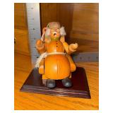 Wooden Old Man Smoker Incense Burner- He is missing his pipe and newspaper