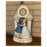 Vintage Porcelain Statue Mantle Clock