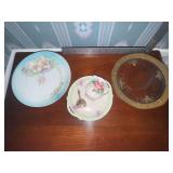 Hand painted dishes and Wedgwood bone china creamer