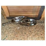 2 Pewter ware Ice Scoops