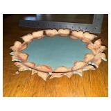 Art Pottery Leaf Plate signed Maren Thompson Woodsedge Pottery Tennessee