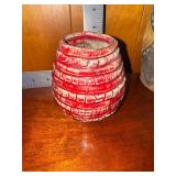 Vintage red studio pottery rope style/coil vase