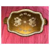 Italian Florentine Decorative Wooden Tray