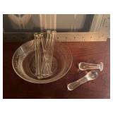 Glass swizzle sticks and muddlers