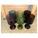 Set of 6 Lenox Impromptu textured glass Wine Goblets
