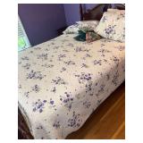 Quilted voilet bedding queen size