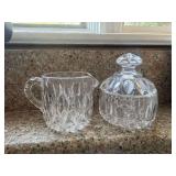 Gorham Althea lead crystal cream and sugar