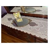 Mirrored dresser tray and small heart canvas