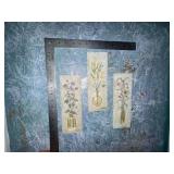Set of 3 vintage 1980s Cheri Blum floral 3D Wall plaques
