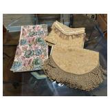Gold Damask and Tapestry Table Linens