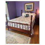 American Drew Cherry Four Poster Spindle Bed adjustable Queen/Full Size- bed only doesn’t include bedding or mattress