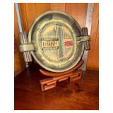 Greek studio pottery tray with handles by Christos Tsimbourlas