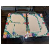 2 set of Vintage Chinese Cutwork Appliqué Table Linen Sets- Each includes Placemats and Napkins for 4