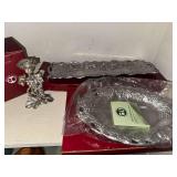 Arthur Court Cast Aluminum Grape Pattern Serving Platter, Tray and Candle Holder
